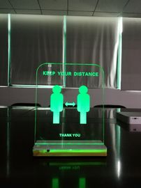 Transparent Table Stand Acrylic 28 * 22cm Led Word Sign