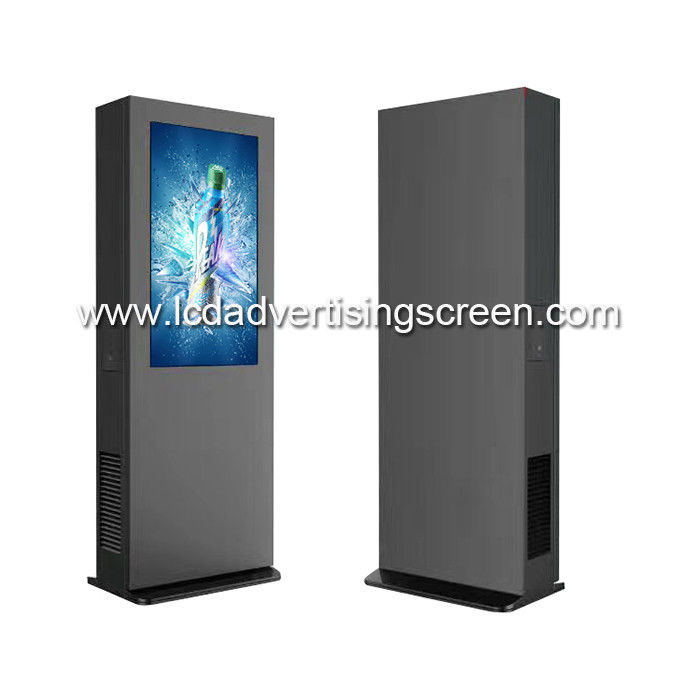 High Brightness Outdoor Digital Signage LCD Display Kiosk 1080p 3G / 4G Windows System