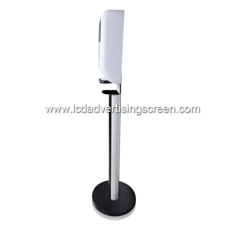 Standing Plastic Android Advertising Screen Non Contact Automatic Spray Hand Wash Advertising Kiosk