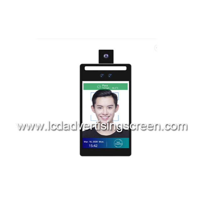 Face Camera Android Advertising Screen 8 Inch Human Body Temperature Measurement Device