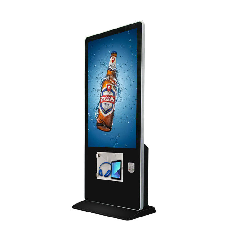 55'' Android wifi LCD Advertising Kiosk Stands with Ipad charging station